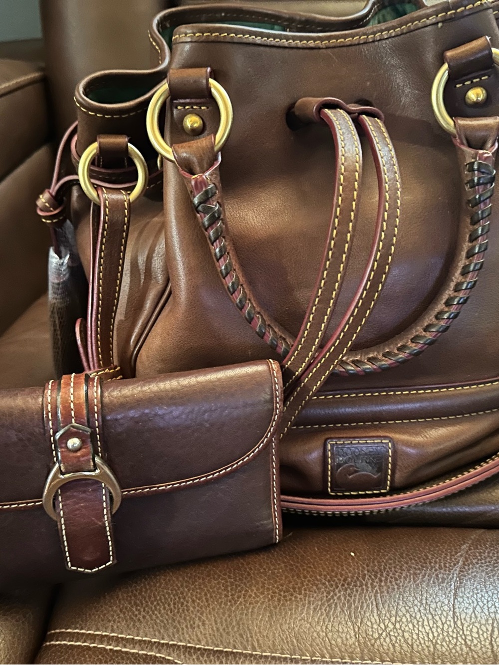 Dooney and Bourke Chestnut Florentine leather Buckley. ENDING SOON! - Picture 12 of 14
